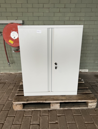 Lage archiefkast , Bisley , Grijs / Chroom